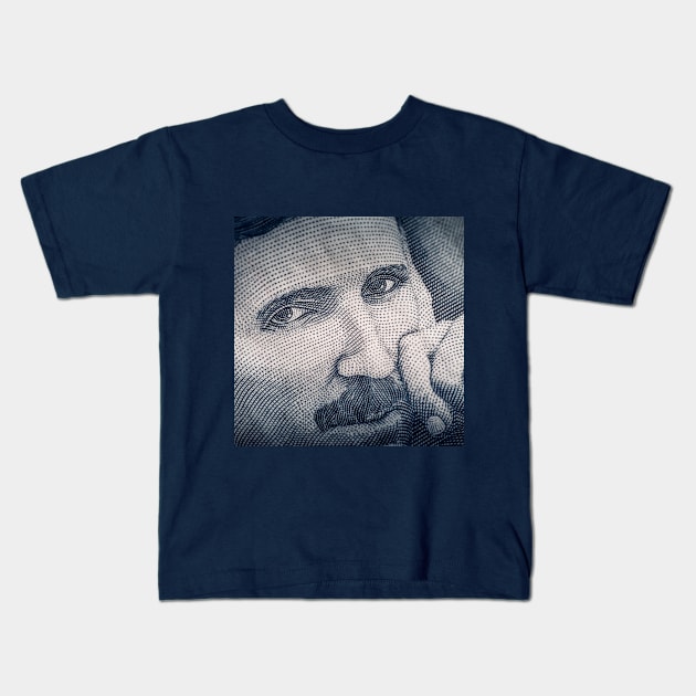 Nikola Tesla Kids T-Shirt by NewWorldIsHere